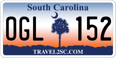 SC license plate OGL152