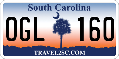 SC license plate OGL160