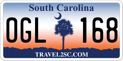 SC license plate OGL168