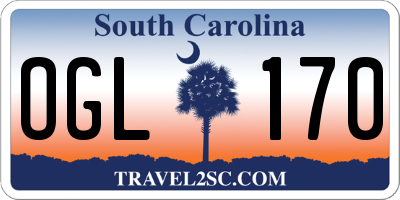 SC license plate OGL170