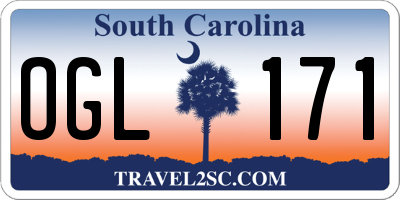 SC license plate OGL171