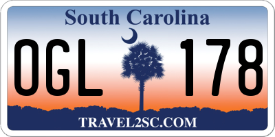 SC license plate OGL178