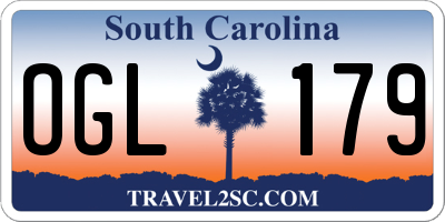 SC license plate OGL179