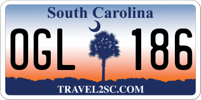 SC license plate OGL186