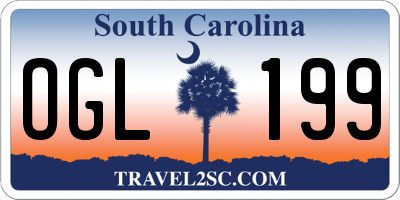 SC license plate OGL199