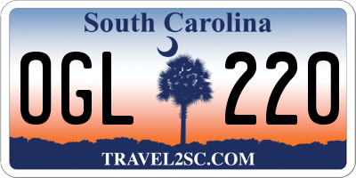 SC license plate OGL220