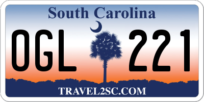 SC license plate OGL221