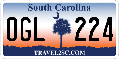 SC license plate OGL224