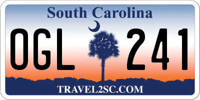 SC license plate OGL241