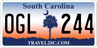 SC license plate OGL244
