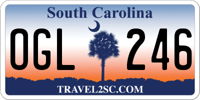SC license plate OGL246