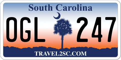 SC license plate OGL247