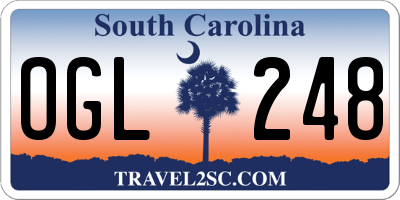 SC license plate OGL248