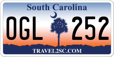 SC license plate OGL252