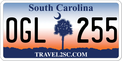 SC license plate OGL255