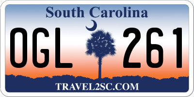 SC license plate OGL261