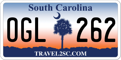 SC license plate OGL262