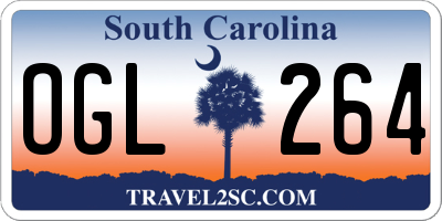 SC license plate OGL264