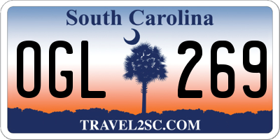 SC license plate OGL269