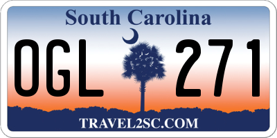 SC license plate OGL271