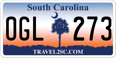 SC license plate OGL273