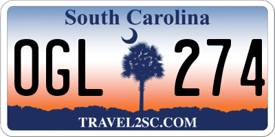 SC license plate OGL274