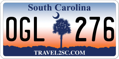 SC license plate OGL276