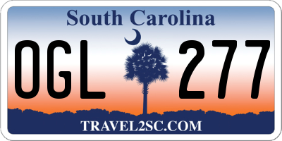 SC license plate OGL277