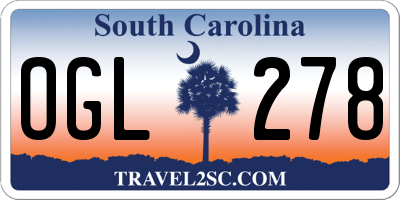 SC license plate OGL278