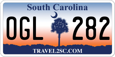 SC license plate OGL282