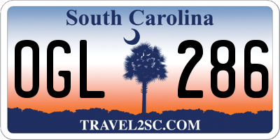 SC license plate OGL286