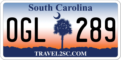 SC license plate OGL289