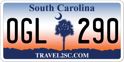 SC license plate OGL290