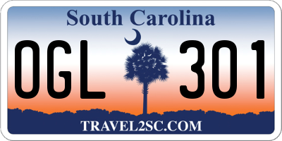 SC license plate OGL301
