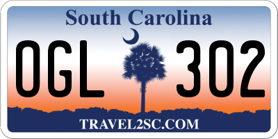 SC license plate OGL302