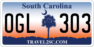 SC license plate OGL303