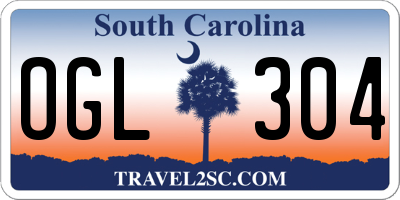 SC license plate OGL304