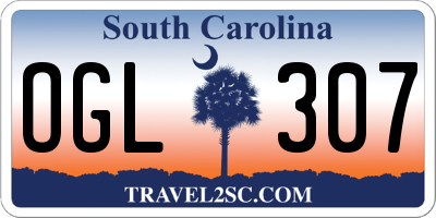 SC license plate OGL307