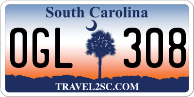 SC license plate OGL308