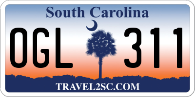 SC license plate OGL311