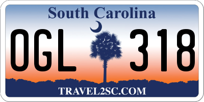SC license plate OGL318