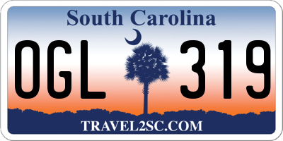 SC license plate OGL319