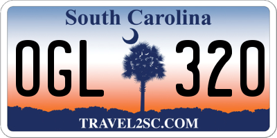 SC license plate OGL320