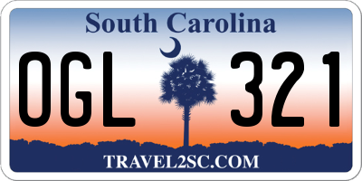 SC license plate OGL321
