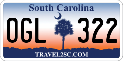 SC license plate OGL322