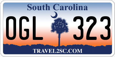 SC license plate OGL323