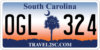 SC license plate OGL324