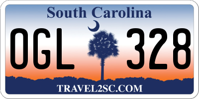 SC license plate OGL328
