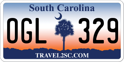 SC license plate OGL329