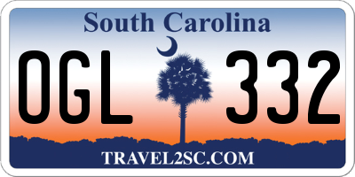 SC license plate OGL332